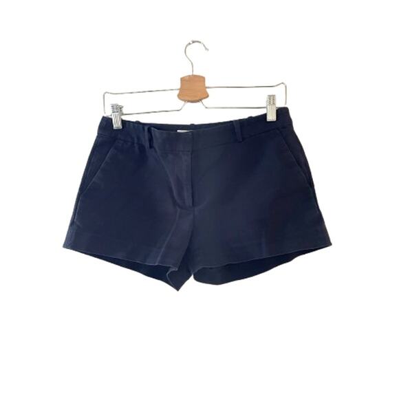 MICHAEL Michael Kors Women's Cotton Shorts Size 6 Navy Pocket Flat Front Stretch - Picture 1 of 7